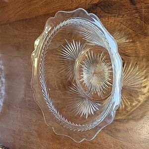 Vintage Clear Glass serving Bowl
